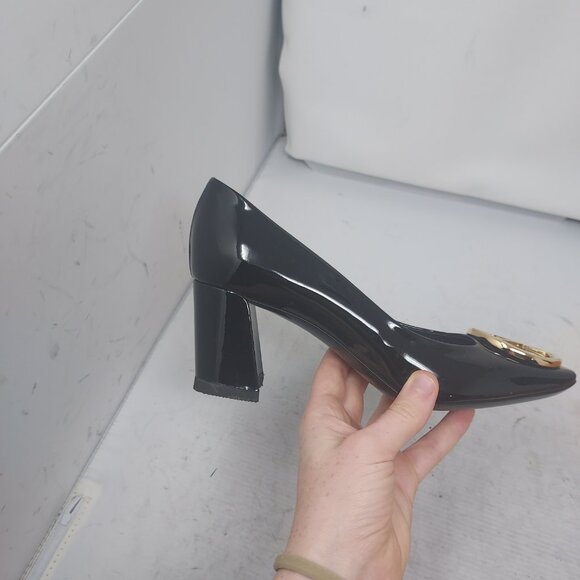 Louis Vuitton Black Patent Leather Madeleine Square Toe Pumps - Picture 8 of 11